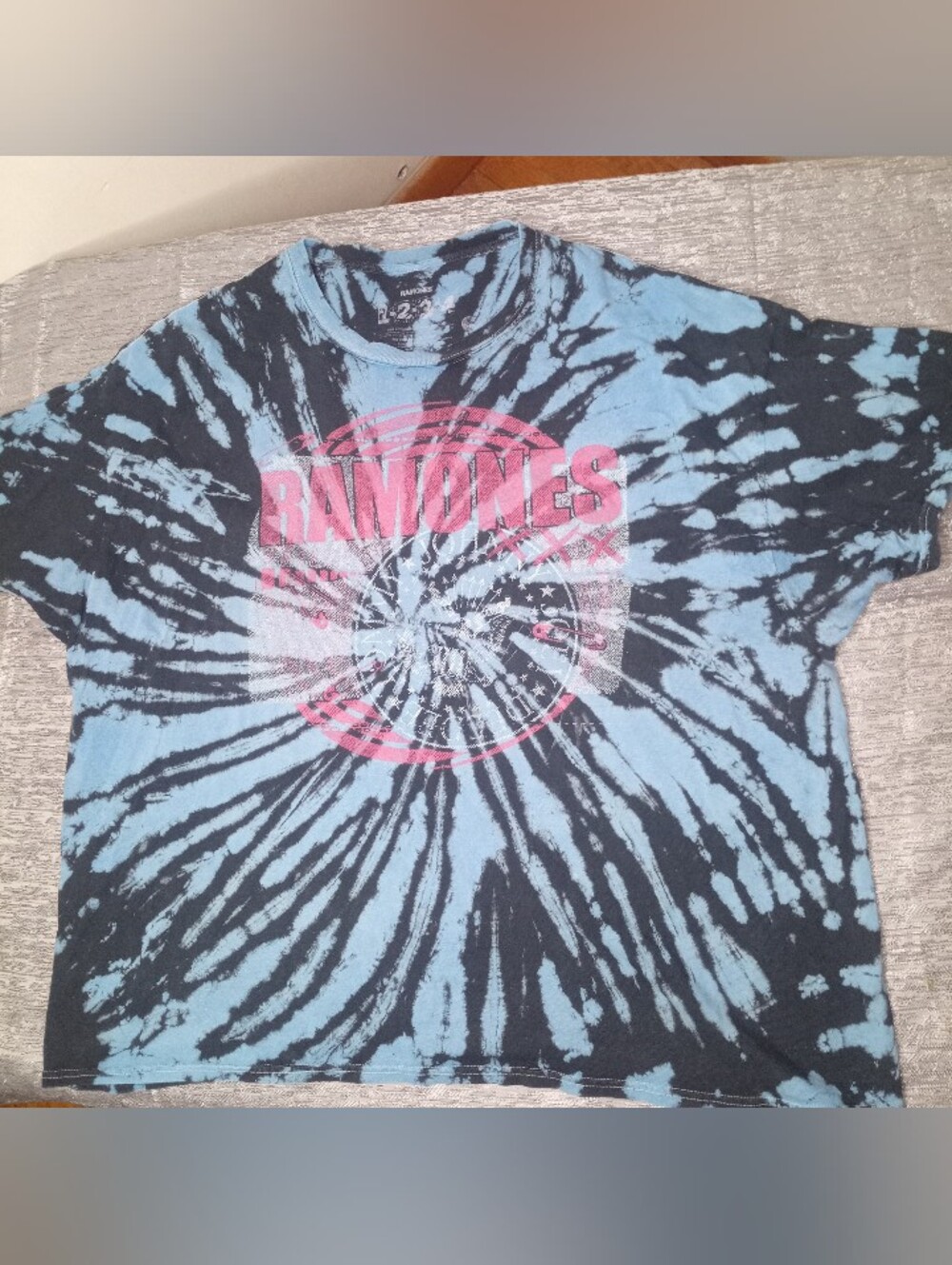 Pink And Blue tye Dye Ramones graphic tee Sz. 2x